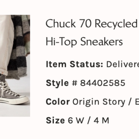 NWT & Box Chuck 70 Recycled Canvas Hi-Top Sneakers - Picture 6 of 9